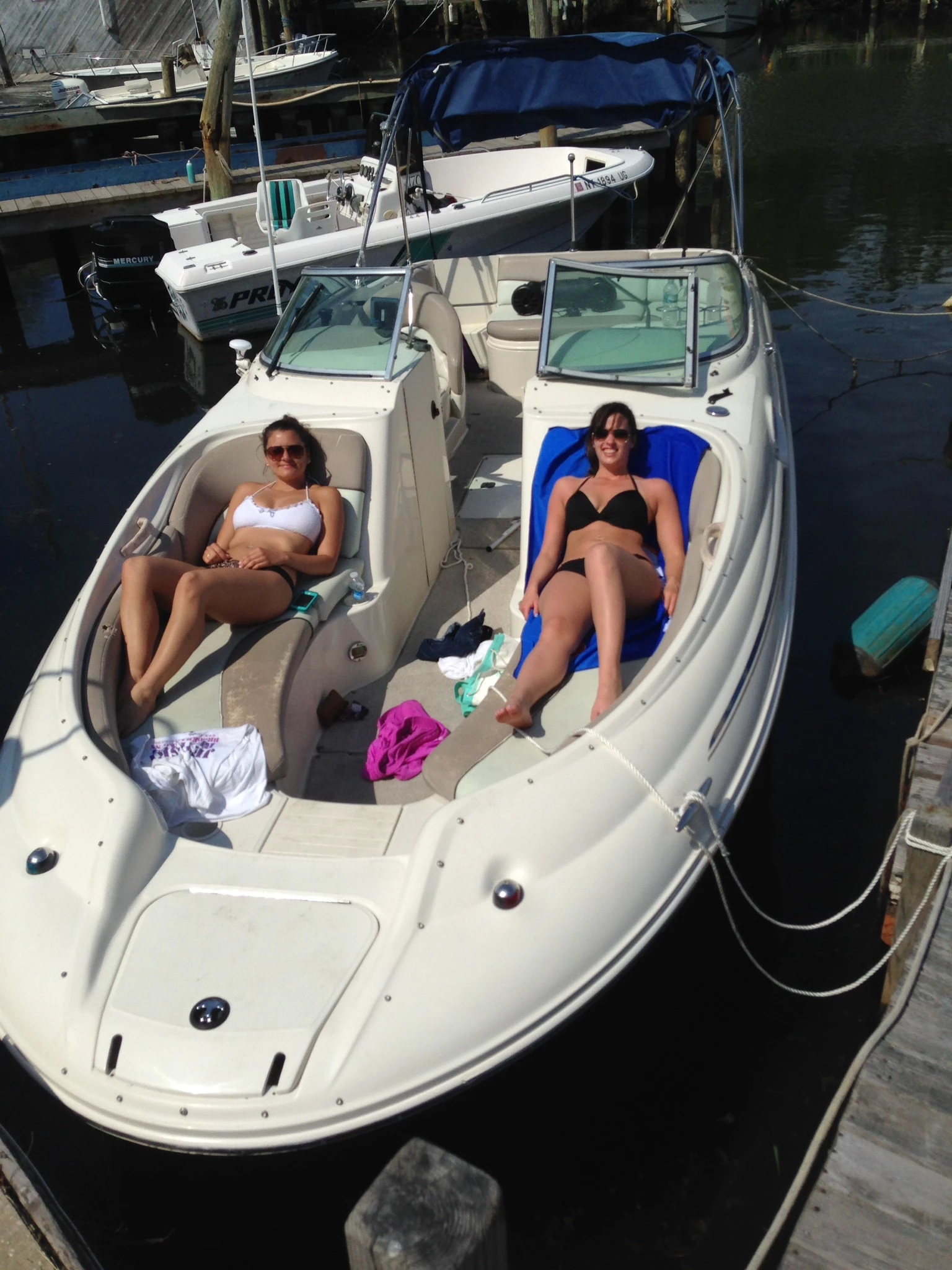 Searay sundeck girls laying out boat rentals New York BROOKHAVEN New York  Boat make boat model 2004 12 