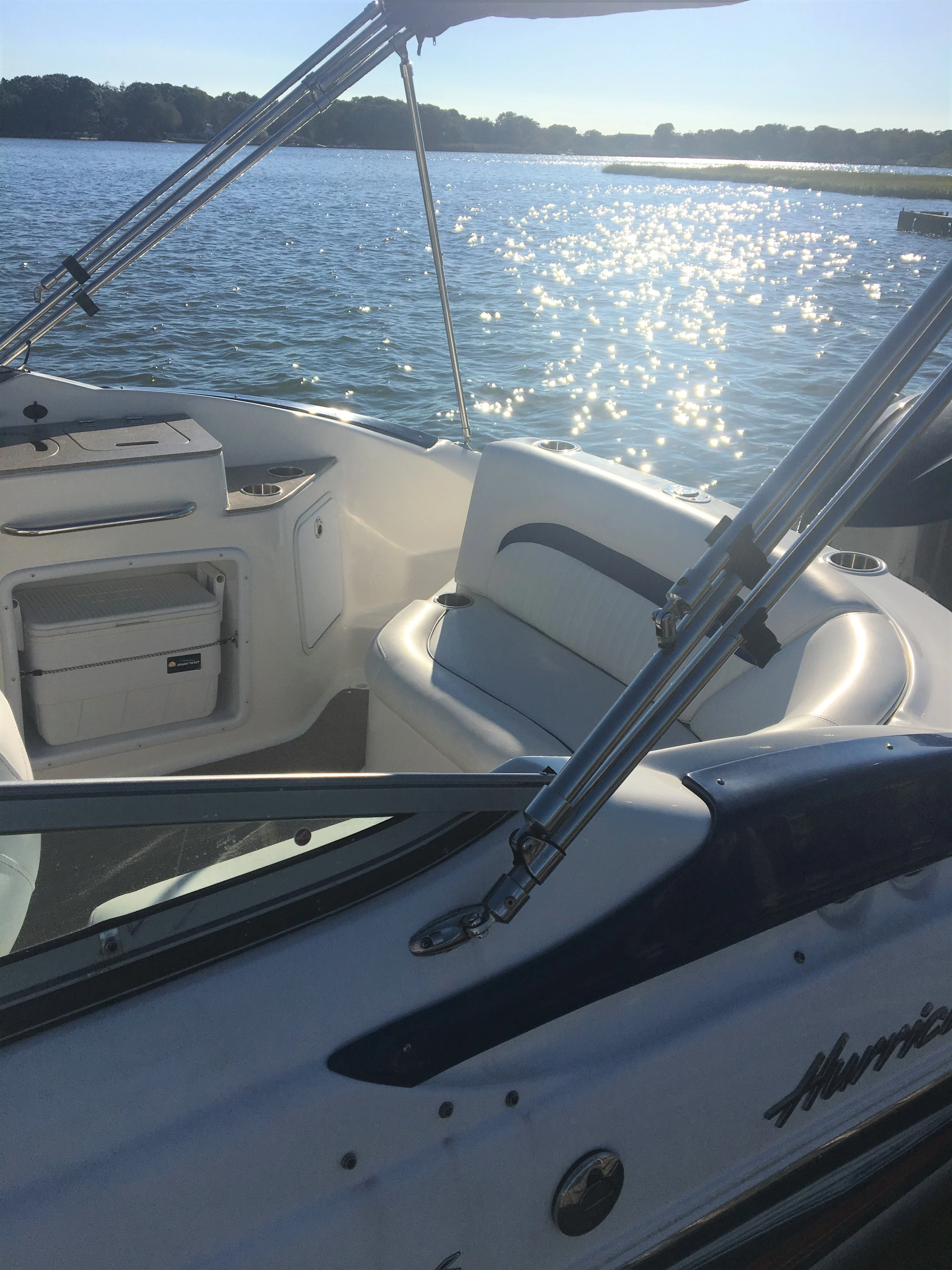 Comfortable Stern Seating boat rentals New York MORICHES New York  Hurricane 2400 Sundeck 2012 24 