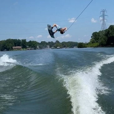 You may not be doing back flips your first time wake boarding, our experienced instructors are determined to get you up and riding. boat rentals North Carolina MOORESVILLE North Carolina  Centurion Ri237 2018 25 