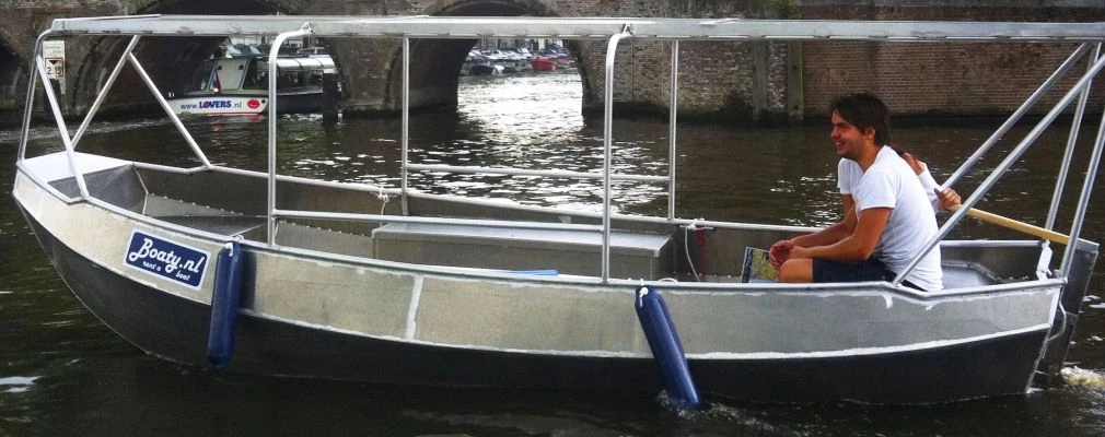 Boaty Amsterdam rental boat with canopy boat rentals Drenthe Amsterdam Drenthe  Boaty electric boat 2012 15 Feet 