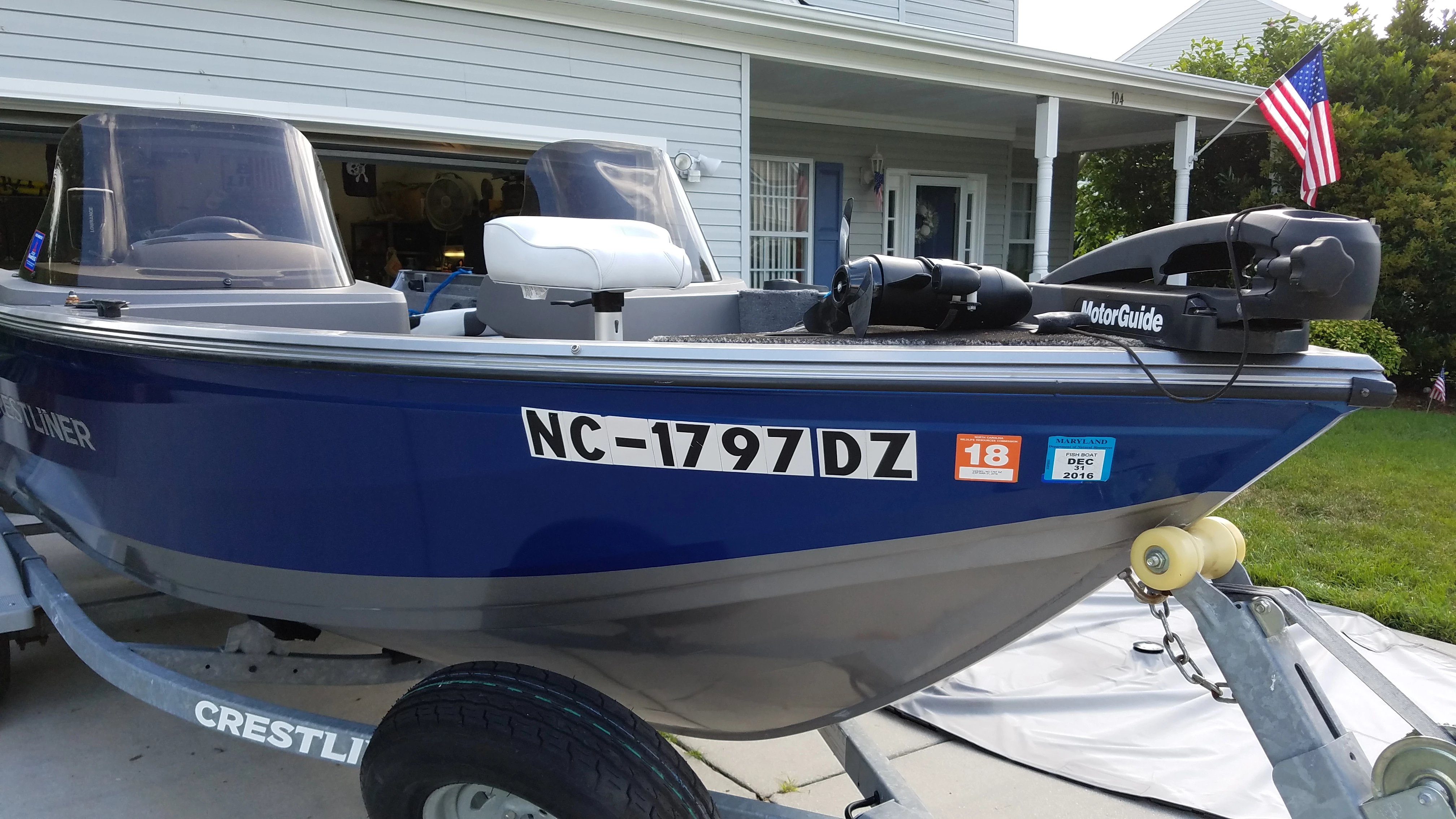 Front view boat rentals Virginia VIRGINIA BEACH Virginia  Crestliner 1650 SC Fish Hawk 2014 16 Feet 