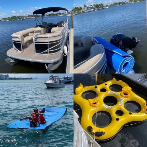  boat rentals Florida HOLLYWOOD Florida  Sun tracker Party barge xp3 2020 25 