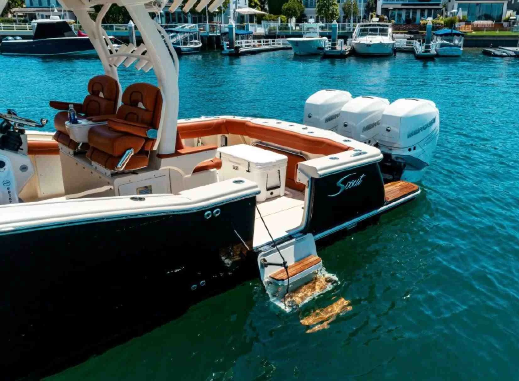 FOLD DOWN DOOR FOR EASY ACCESS IN AND OUT OF WATER boat rentals Florida WEST PALM BEACH Florida  Scout 350lxf 2015 38 