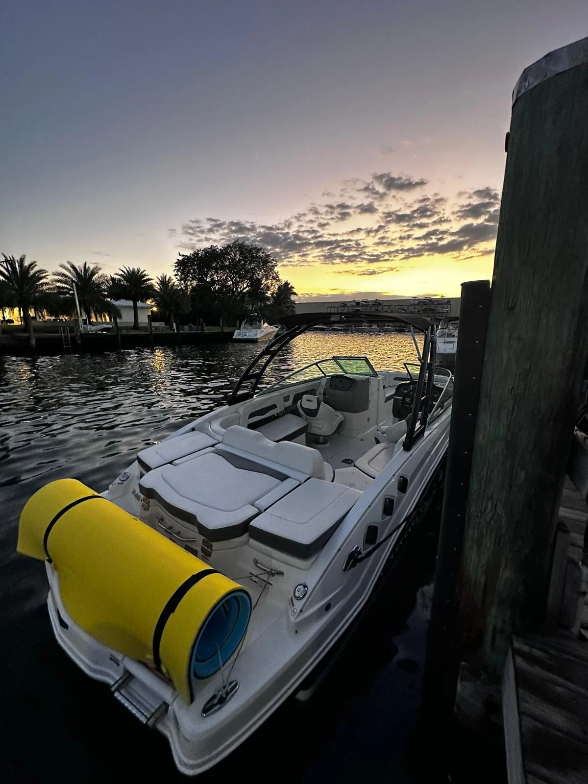 Sunset at the marina boat rentals Florida Miami Florida  Chaparral 246 SSi 2015 25 