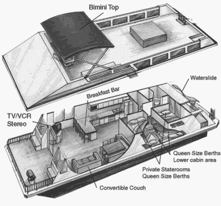  boat rentals California Lakehead California  Houseboat Stargazer  56 Feet 