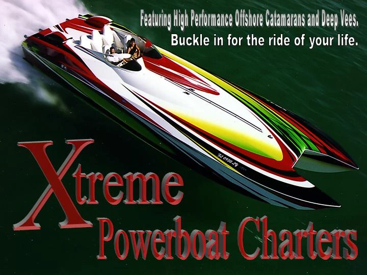  boat rentals Florida Miami Florida Miami, Biscayne Bay  Xtreme Powerboat Charters Catamaran and Deep Vees  40 Feet 